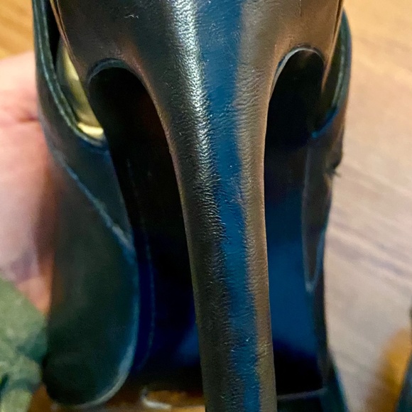 Vince Camuto Black 'Kevlin' Open To/Heel Zip Up Bootie Heels- Size 9 - Picture 15 of 16